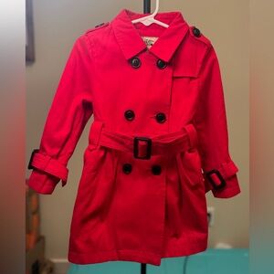 Burberry Kids Red Trench Coat